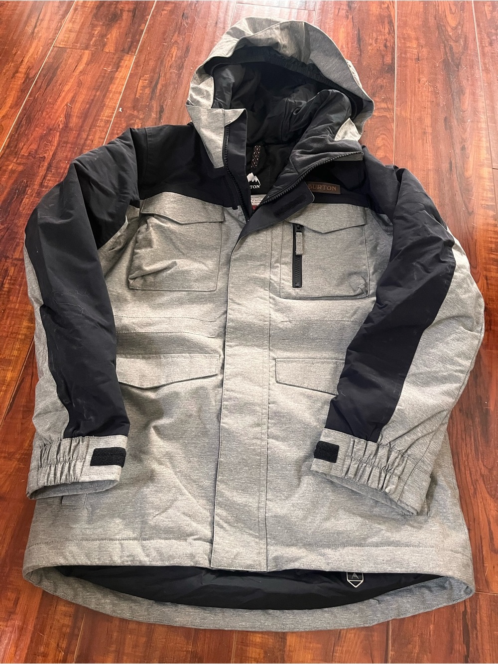Burton Two-Tone Gray and Black Kids Snowboard Jacket